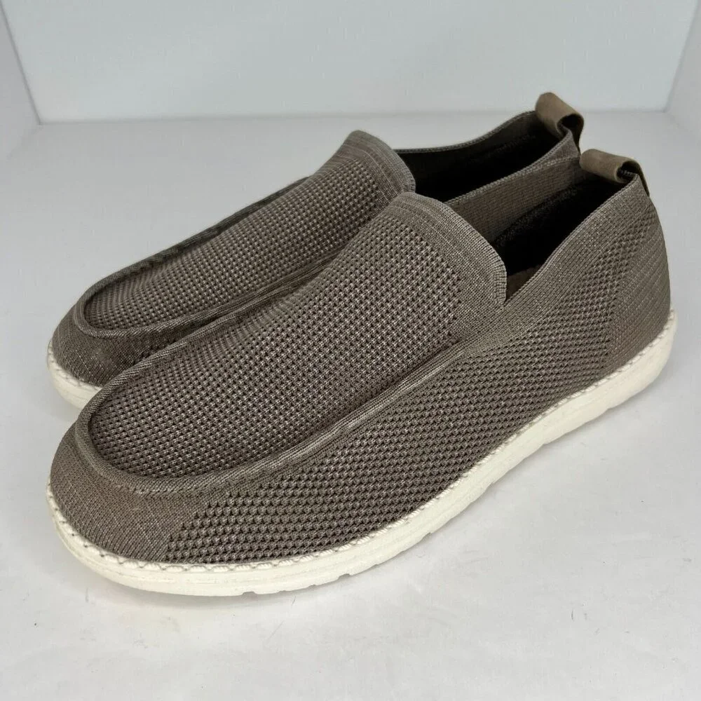 Itazero Mens A21M04 Khaki Arch Support Insoles Casual Slip On Size 9.5 Loafers